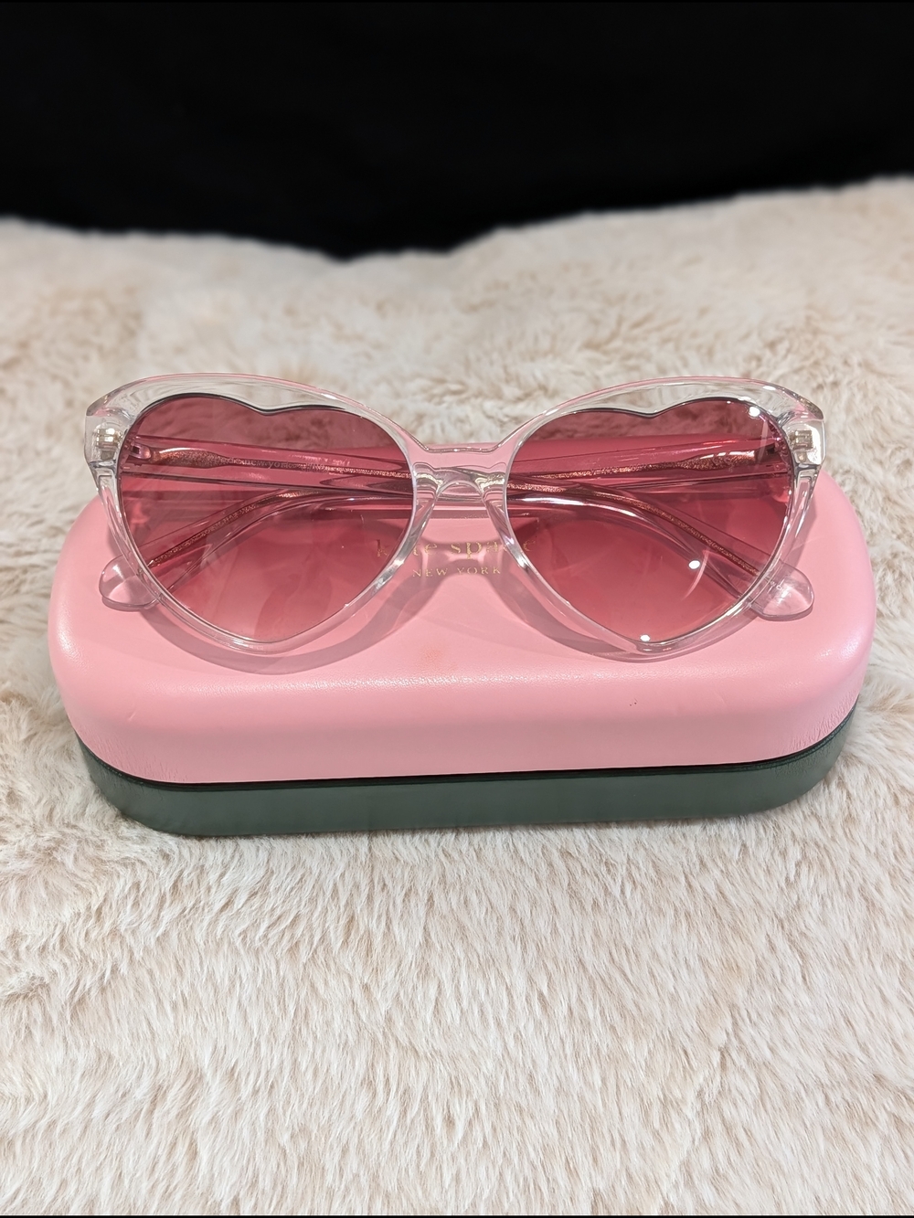 Kate Spade Pink Heart Sunglasses